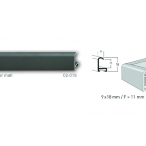 Inramari-profesionale-rame-aluminiu-Germania-Nielsen-Profil-02-Argintiu-inchis-mat